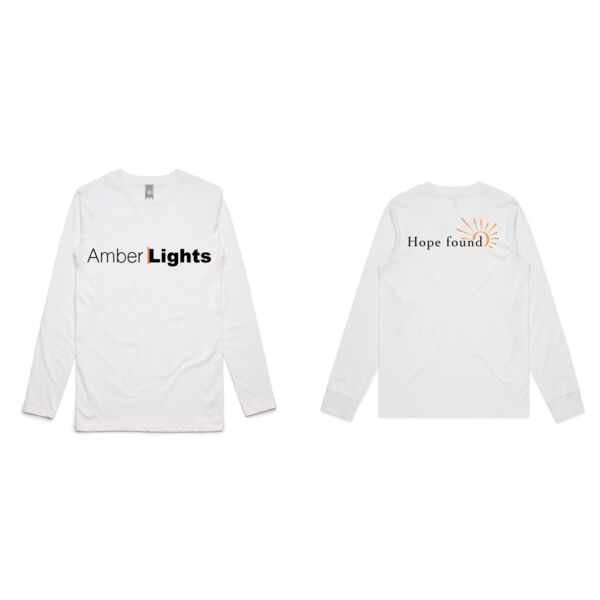 Men's "Hope found" Long Sleeve - White Thumbnail
